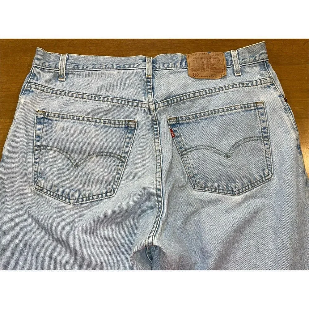 Levi's 560 Jeans Men 38x32 Y2K Vintage Baggy‎ Loose Skater Raver Mallgoth 🤩